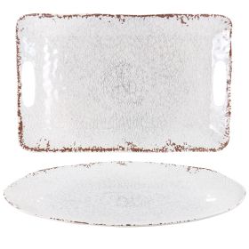 Laurie Gates Mauna 2 Piece Melamine Serving Tray Set in White