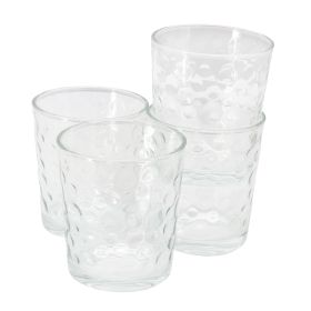 Gibson Home 4 Piece 13.5 Ounce Bubble Double Old-Fashioned Glassware Set