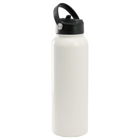 Gibson Home Marina 38oz Stainless Steel Thermal Bottle with Lid in Cream