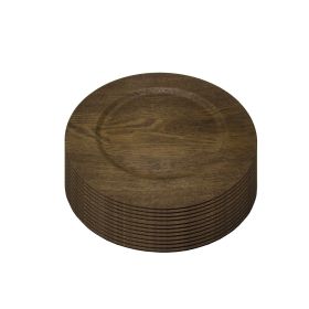 Gibson Home Feri 13" Wooden Skin Luxe Chargers, Set of 12