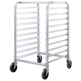 10 Sheets Aluminum Rolling Bakery Pan Rack