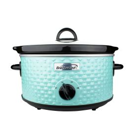 Brentwood 3.5 Quart Diamond Pattern Slow Cooker in Blue