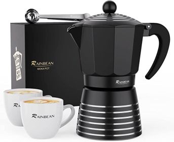 Stovetop Espresso Maker 6 Cup 300ml (Color: Black)