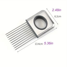 Onion Slicer Holder (Color: Silver)